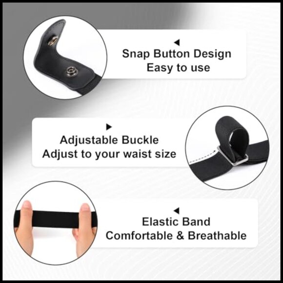 Buckle Free Elastic Belt, Comfortable No Bulge Invisible Stretch Belt